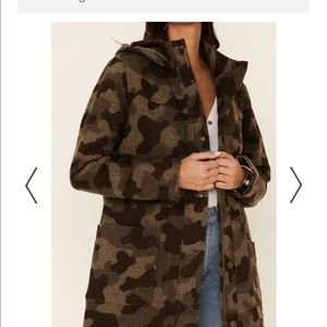 Pendleton Women's Multi Camo Wool Hooded Jacket NWT